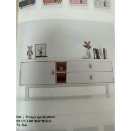 DKD Home Decor Consola Urban Blanco Natural MDF PU 120 x 90 x 35 cm