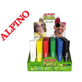 Alpino Maquillaje En Barra Fiesta Face Stick Caja Expositora De 30 C-Surtidos Con 6 Colores Surtidos: Amarillo, Blanco, Rojo, Verde, Azul Y Negro