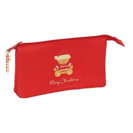 Safta Portatodo triple Osito Rojo Felices Fiestas 22x12x3cm Precio: 7.79000057. SKU: B1ASMW36S2