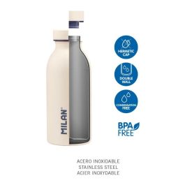 Milán Botella Isotérmica Acid Acero Inoxidable 591ml - Rosa, Mantiene Temperatura 12h/24h, Base Antideslizante