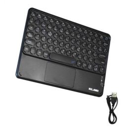 Elbe TE-103-BT Teclado Bluetooth Slim con Touchpad Negro para PC, Tablet, Smart TV y Móviles