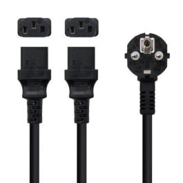 NANOCABLE CABLE ALIMENTACION CEE7/M - 2XC13/H, 1.8 M