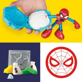 Play-Doh Spider-Man Lanza Y Atrapa Marvel F9827 Set de Juego Hasbro +4 Años