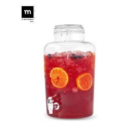 La Mediterranea Tarro Dispensador con Grifo 8L Vidrio 21x21x36 cm