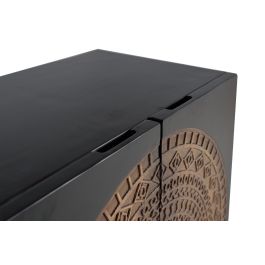 GINER Y COLOMER Aparador de Madera de Mango y Metal Nogal Oscuro 145 cm