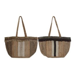 Bolso Mediterraneo DKD Home Decor Crema Marron 23 x 33 x 50 cm (2 Unidades) Precio: 76.4999994. SKU: B18KWREJHL