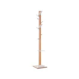 Perchero Madera Paperflow Haya 8 Colgadores Con Paraguero Blanco Altura 180 cm Perchero Madera Paperflow Haya 8 Colgadores Con Paraguero Blanco Altura 180 cm