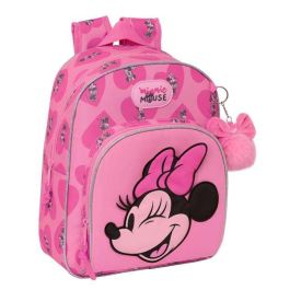 Mochila Escolar Minnie Mouse Loving Rosa 28 x 34 x 10 cm