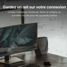 Synology WRX560 Router Wifi 6 1xWAN 3xLAN, Doble Banda Simultánea hasta 2400 Mbps, Puertos Gigabit