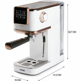 Domo DO746K Cafetera Espresso 3 en 1, 1350W y 20 Bares, Blanco y Rosa