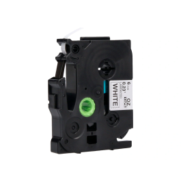 Q-connect Cinta TZE-211 Blanco-Negro 6mm Longitud 8 mt Compatible Brother