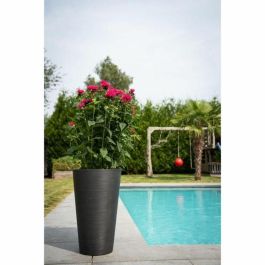 Maceta alta para flores - GARDEN ID - Green Care Sense Tall Black-Anthr. - 55 cm - Garantía de 10 años - 100% reciclado - Resistencia a los rayos UV y al gel