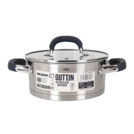 Quttin Cacerola de Acero Inoxidable 18 cm 1.7L con Tapa (6 Unidades)