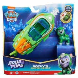 Paw Patrol Vehículo Rocky Aqua Pups 6066142 Spin Master