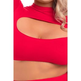 Conjunto de Lencería Pink Lipstick Rojo (3XL/4XL)