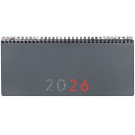 Finocam Planificador Agenda + Notas 290x116 mm Semana Vista Gris 2026 – Sobremesa, tapa polipropileno, espiral doble Precio: 8.99946575. SKU: B1BJ367MLX