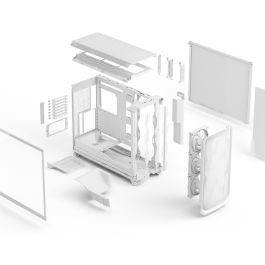 Fractal Design Meshify 3 XL White RGB TG Light Tint Caja de PC Midi con Ventana de Vidrio Templado y Panel Frontal de Malla