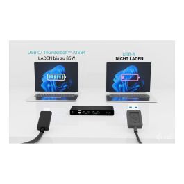 I-TEC UNIVERSAL DUAL 4K DOCK PD Conexión USB-C Power Delivery 85W Dual 4K Ultra HD Negro
