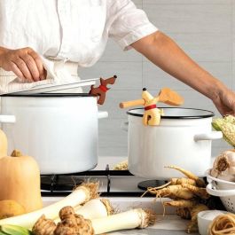 OTOTO OT931 Porta Cucharas y Guarda Tapas Buddy Sandstone de Silicona Multicolor Fácil de Limpiar y Apto para Lavavajillas