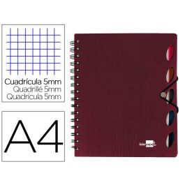 Cuaderno Espiral Liderpapel A4 Micro Executive Tapa Plastico 100H 80 gr Cuadro 5 mm 5 Separadores Con Gomilla Burdeos Precio: 20.50000029. SKU: B1E7TYHN5L