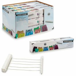 Tendedero Kipit 21940 Blanco Nailon Polipropileno 34,5 x 6 x 6 cm Extensible (12 Unidades)