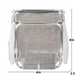 Silla playa plegable aluminio 4 posiciones ibiza 51x45x76 cm con cojin y bolso.