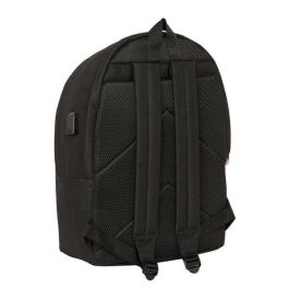 Mochila doble para portatil 15,6"+usb kings league "porcinos" 31x44x18 cm