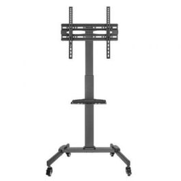 Fonestar STS-4244N Soporte de Suelo Orientable Inclinable con Ruedas para TV 32-65" hasta 35kg con Bandeja Multimedia y Altura Ajustable