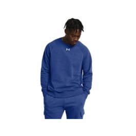 Sudadera sin Capucha Hombre Under Armour Rival Fleece Crew Azul