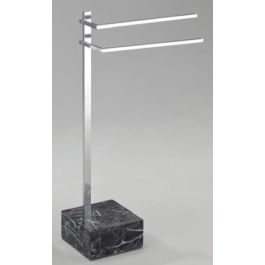 DKD Home Decor Toallero Moderno Plateado y Negro, de Acero y MDF, para Baño, 21x80x45 cm Precio: 74.50000008. SKU: S3036742