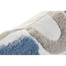 DKD Home Decor Cojín Urban 45 x 45 cm de Poliéster Blanco y Gris (2 Unidades)