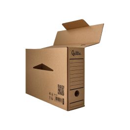 Caja Archivo Definitivo Liderpapel Din A4 Carton Reciclado 325 gr-M2 Lomo 82 mm Kraft 325x82x250 mm