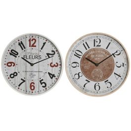 Reloj Pared Cottage DKD Home Decor Blanco Rojo 4.5 x 40 x 40 cm (2 Unidades) Precio: 64.49999985. SKU: B12XEG5D58