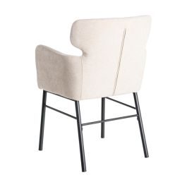 Silla Crema Tejido-Metal Salón 59,50 X 62,50 X 86 cm