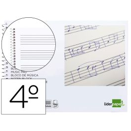 Bloc Musica Liderpapel Pentagrama 4 mm Cuarto 20 Hojas 100 gr-M2 Precio: 1.5600003328. SKU: B159H7HYMA