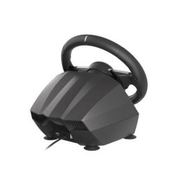 GENESIS Volante + Pedales Seaborg 400 Negro, Plata USB para Nintendo Switch, PC, PlayStation 4, Playstation 3, Xbox 360, Xbox One, Xbox One S, Xbox One X