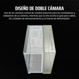 CORSAIR CC-9011285-WW Caja PC Torre Media 6500X, Aluminio Blanco/Gris Satinado