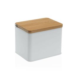 Salero con Tapa Versa Blanco Metal Bambú 11 x 11 x 14 cm Precio: 7.49999987. SKU: B14QTAWRG2
