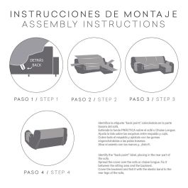Funda para chaise longue de brazo corto derecho Eysa LEVANTE Beige Lino 100 x 110 x 240 cm Funda para chaise longue de brazo corto derecho Eysa LEVANTE Beige Lino 100 x 110 x 240 cm