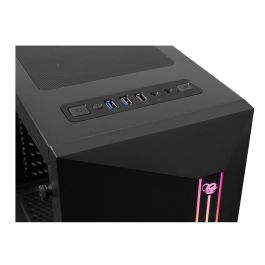 Deep gaming Caja Ordenador Gaming DGC200 RGB ATX USB 3.0 sin Fuente, Compatible con Gráficas de hasta 360mm y Refrigeración Líquida
