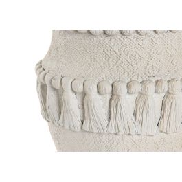 DKD Home Decor Jarrón Tropical con Relieve, de Cemento Blanco, 20x18x20 cm (Pack de 4 Unidades) DKD Home Decor Jarrón Tropical con Relieve, de Cemento Blanco, 20x18x20 cm (Pack de 4 Unidades)