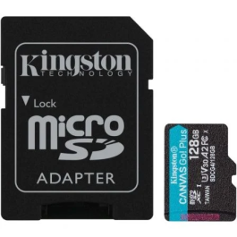 Kingston SDCG4/128GB microSD Canvas Go! Plus 128GB Clase 10 UHS-I U3 V30 A2 200MB/s Precio: 28.49999999. SKU: B1G6KZWA4W