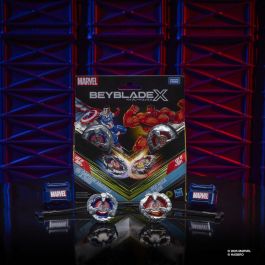 Hasbro HASG1690ES0 Beyblade X Multipack Top Capitán América 4-70 GB vs. Hulk Rojo 1-80 GB, a partir de 8 años