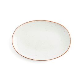 Ariane Fuente Oval Porcelana Terra Profesional 32 cm Beige - Pack 6 Unidades - Apto Lavavajillas, Microondas y Horno 170°C
