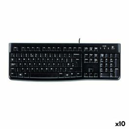 Teclado Logitech K120 Negro Qwerty Español (10 Unidades) Precio: 149.49999999. SKU: B19F4PXTRC