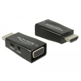 DeLOCK 65901 Adaptador HDMI-A Macho a VGA Hembra con Audio y Soporte 1920x1200 Negro Precio: 30.99806556. SKU: S0227893
