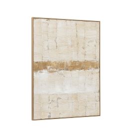 Lienzo Home ESPRIT Blanco Beige Abstracto Urbano 92 x 4,5 x 122 cm (2 Unidades)