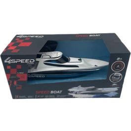 Silverlit SIL4891813700098 Lancha Teledirigida Rápida 4SPEED, Alta Velocidad 8 km/h, 34 cm, Colores Blanco y Negro, para Edades +8 Años Silverlit SIL4891813700098 Lancha Teledirigida Rápida 4SPEED, Alta Velocidad 8 km/h, 34 cm, Colores Blanco y Negro, para Edades +8 Años