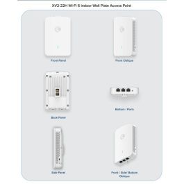 Cambium Networks XV2-22H Access Point Wi-Fi 6 Wall Plate para Habitaciones de Hotel y Oficinas