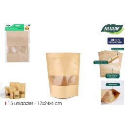 Bolsas Kraft Alimentación 17x24 cm Herméticas, 15 unidades - Algon por Inde (12 Unidades) Precio: 22.49999961. SKU: B1BH8YJA3C